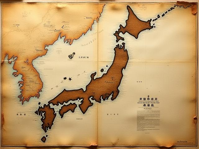 修復前の江戸時代の日本図